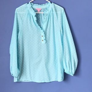 Lilly Pulitzer ruffled blouse